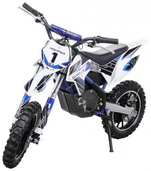 Kinder Mini Elektro Crossbike Gazelle 500 Watt verstärkte Gabel Blau - Elektro Auto Elektroauto Kinderauto